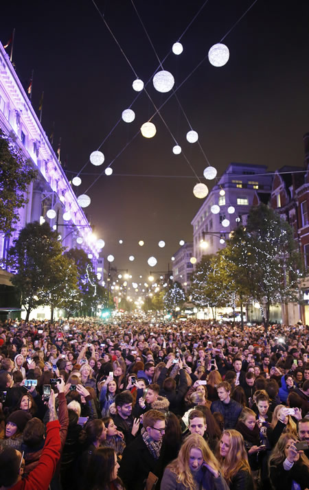 Image result for oxford circus christmas lights